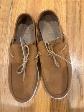 Marni Cognac Suede Lace-Up Loafers